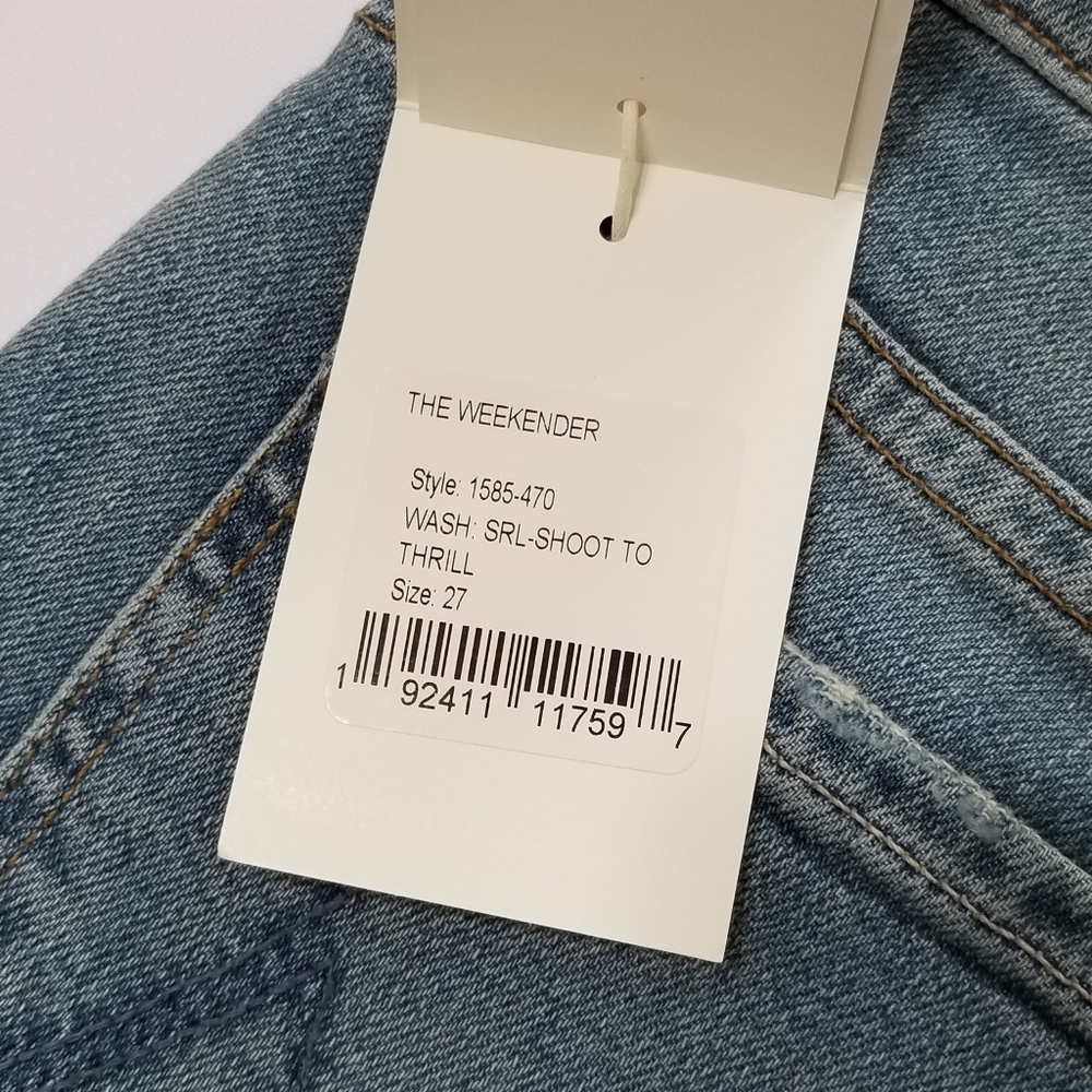 NWT Mother Denim The Weekender Flare Stretch Jeans in Shoot To Thrill 26, 27 - Picture 16 of 16